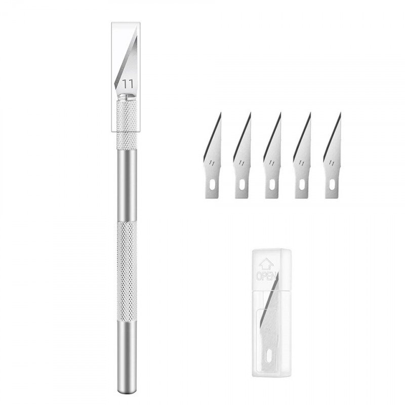 Scalpel Metal avec 5 lames - Image 3